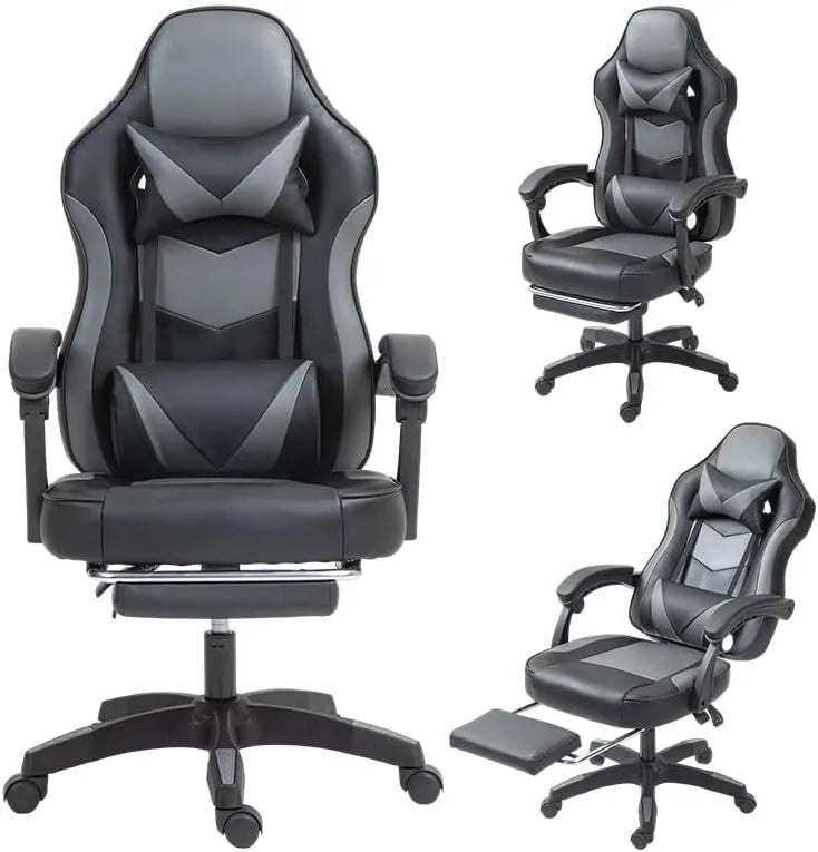 Chaise — pour gaming, gris