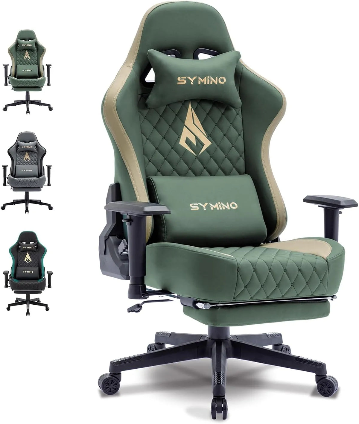 Bureau et table informatique: en cuir, pour gaming, réglable, 200kg, vert
