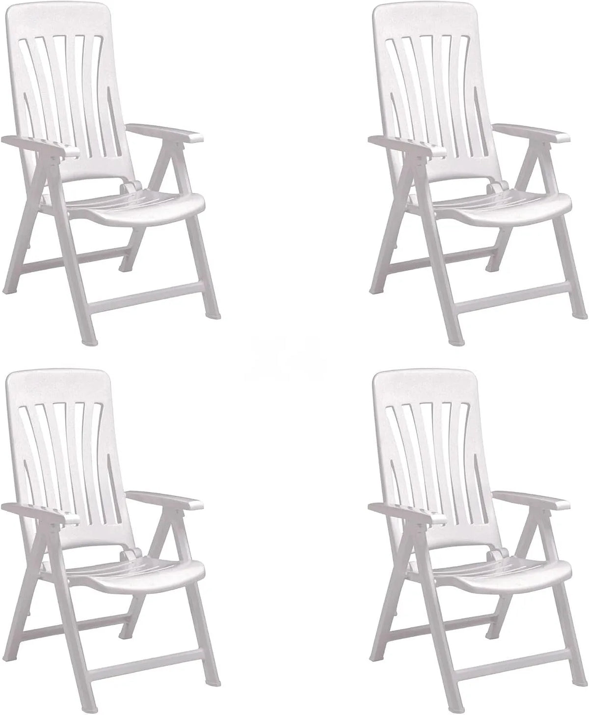 Resol Blanes Set 4 Fauteuil relax et fauteuil inclinables de Jardin. Recliners 5 Position – avec accoudoirs, avec dossier, pliable, format léger