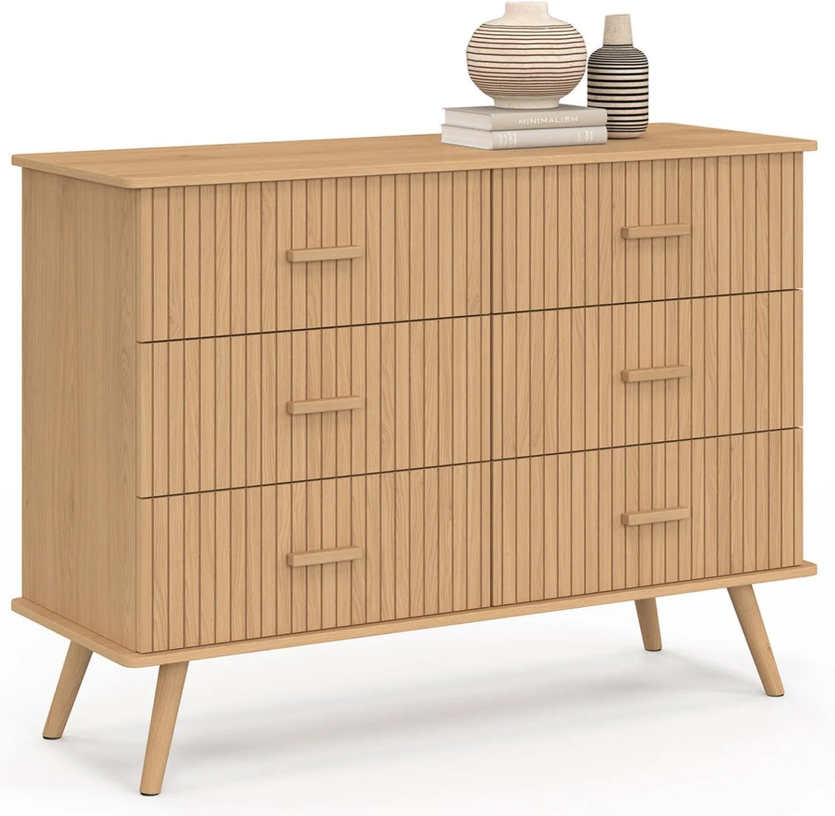 IDMarket: en bois, avec tiroirs, 6 tiroirs, 110 cm
