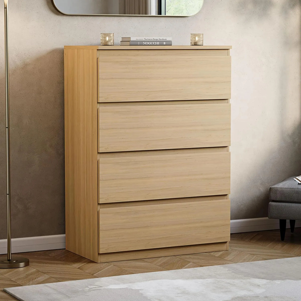 Vida Designs Denver Commode et meuble à tiroirs à tiroirs pin: avec tiroirs, 4 tiroirs