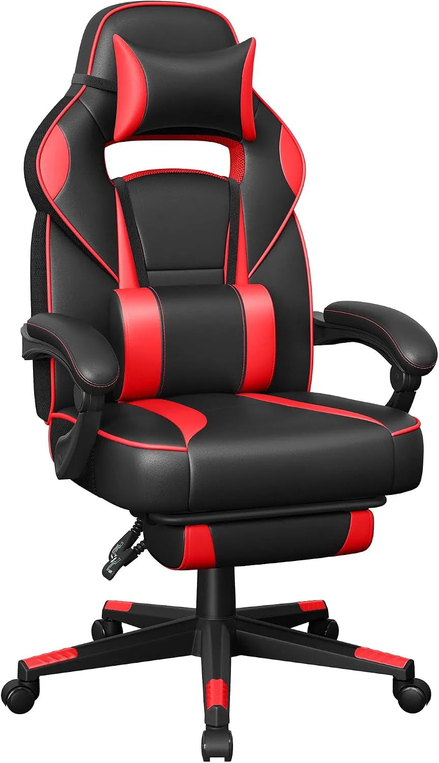 SONGMICS OBG73BRV1 Fauteuil et chaise rembourrée à bascule – pour gaming, réglable, 150 kg, noir