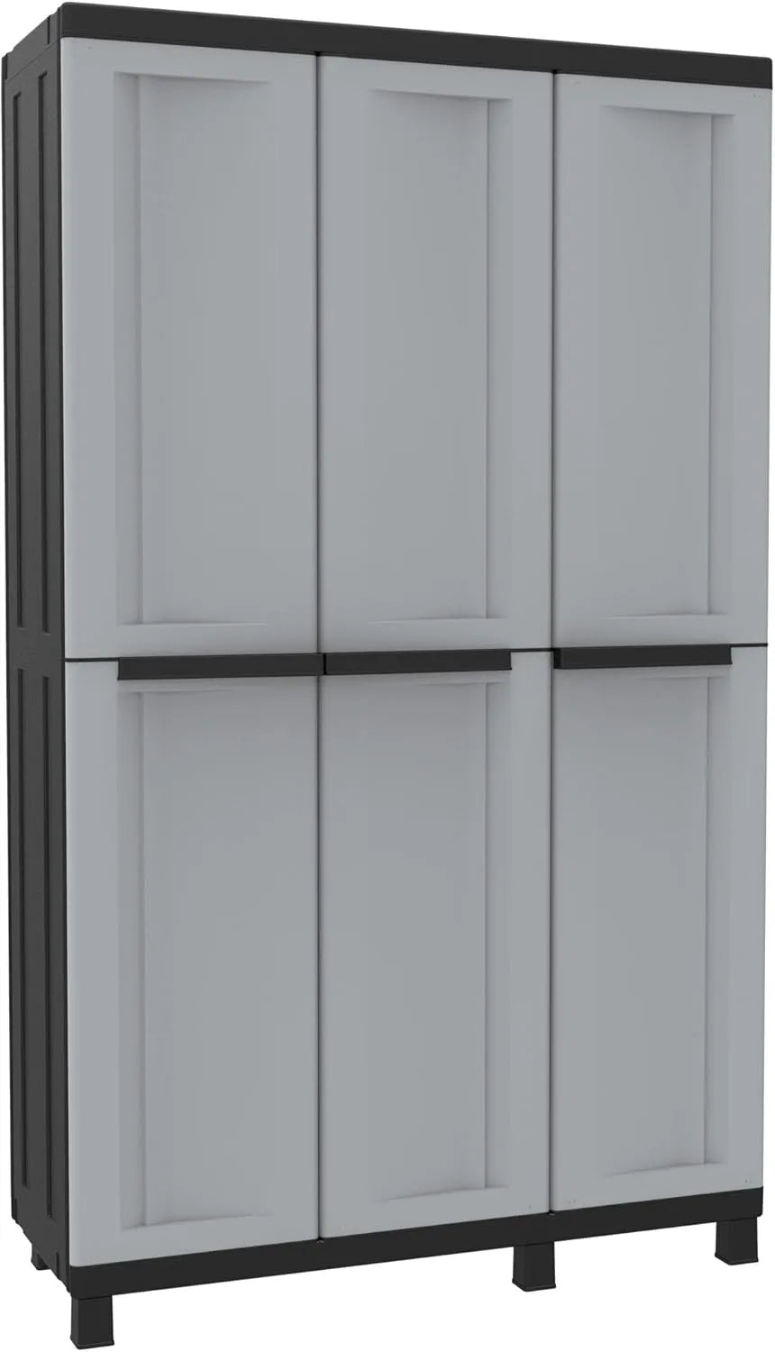 Armoire de rangement: 3 portes, 102 × 39 × 170 cm, noir