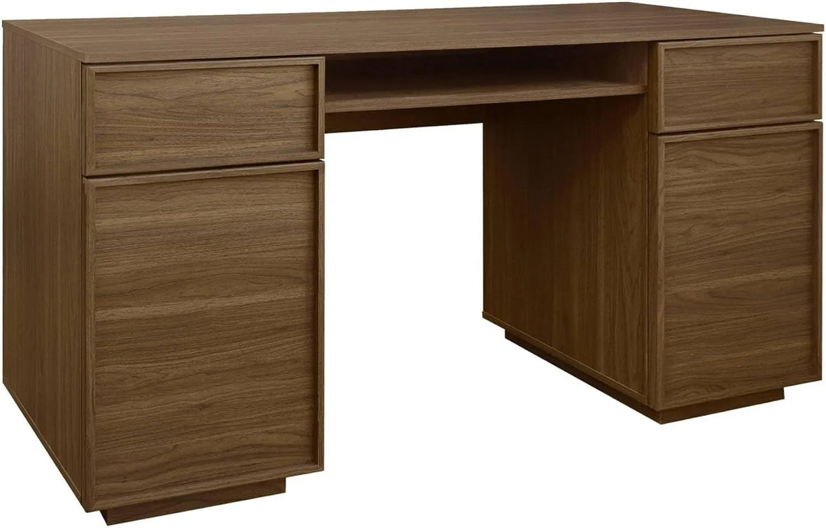 Bureau et table informatique — P 55, Kuba, en bois, avec tiroirs, 2 Portes, 2 tiroirs, 140cm