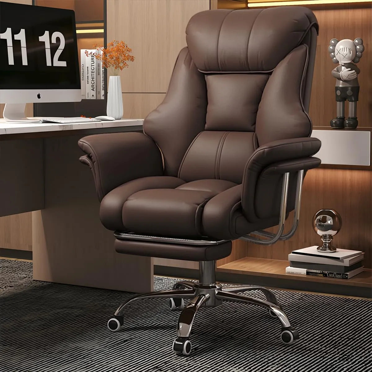 Bureau et table informatique: en cuir, résistance réglable, 250 kg
