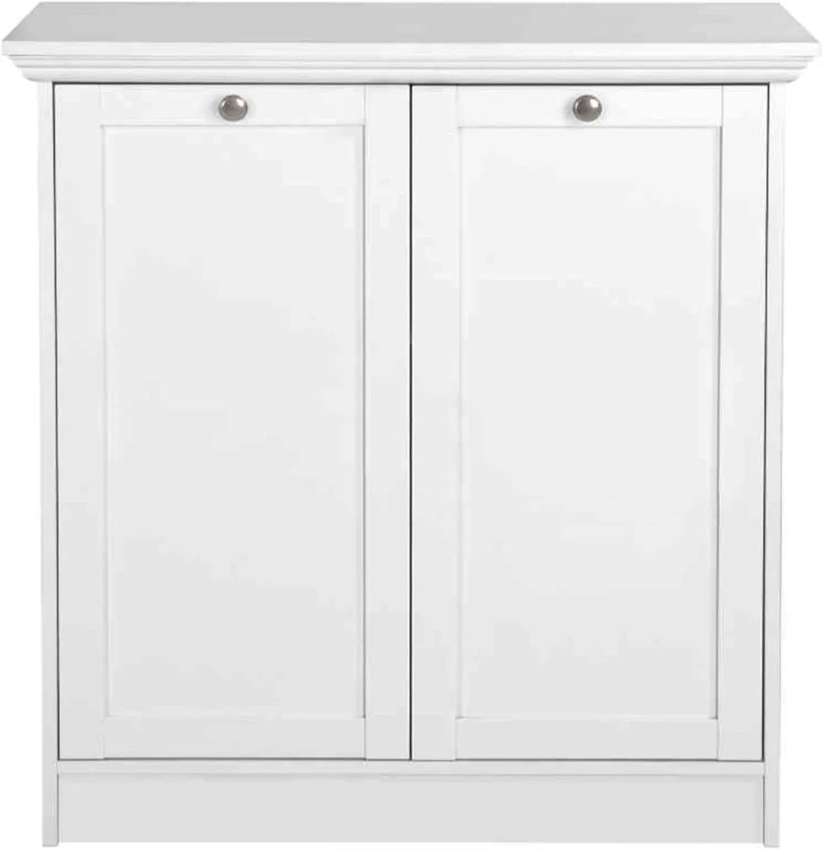 Terre de Nuit Commode et meuble à tiroirs 2 Portes en Bois Coloris Blanc: CO7004