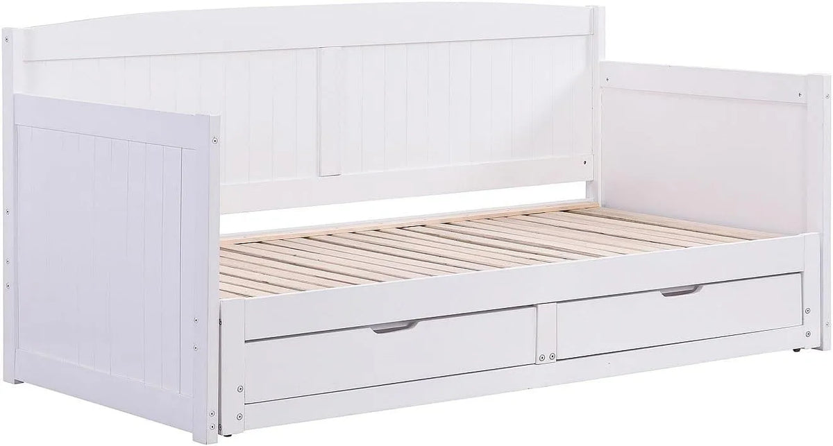 Vente-unique: MDF, pour enfant, avec tiroirs, 90 × 190, 180 × 190 cm, blanc