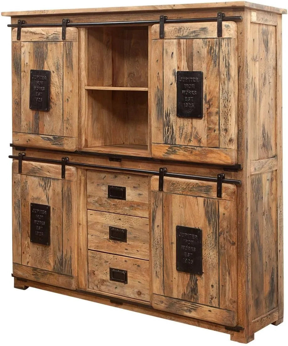 Buffet et meuble de rangement Industriel: en bois, en bois massif