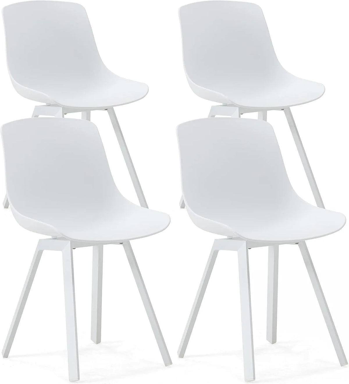 Chaise — en aluminium, Lot de 4, blanc