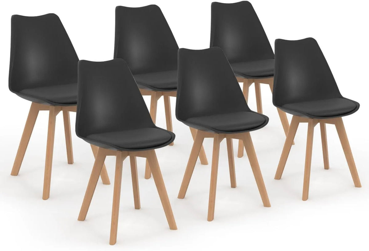 Chaise: SARA, Lot de 6, noir