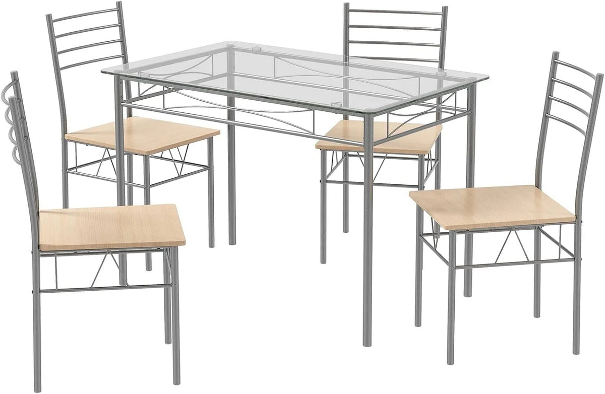 Chaise: en verre, en bois