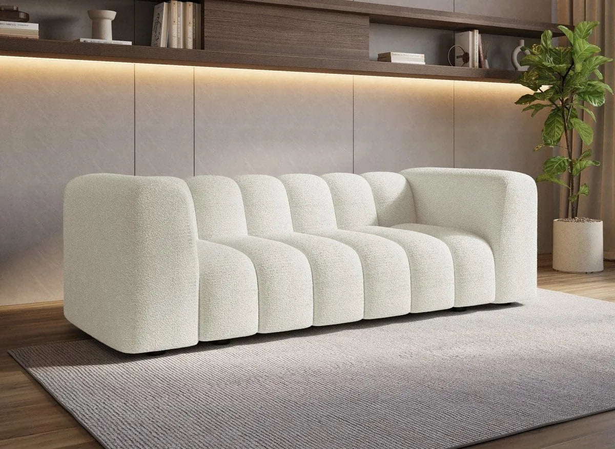 Canapé: AELIS, revêtement en tissu, revêtement bouclé, 3 Places