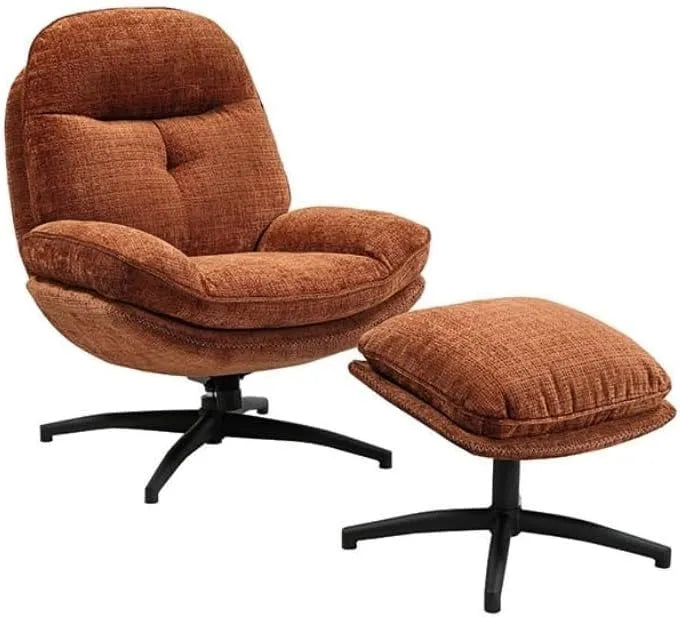 Fauteuil et chaise rembourrée Vintage inclinable Terracotta Confort avec Repose-Pieds Casita Branson: réglable