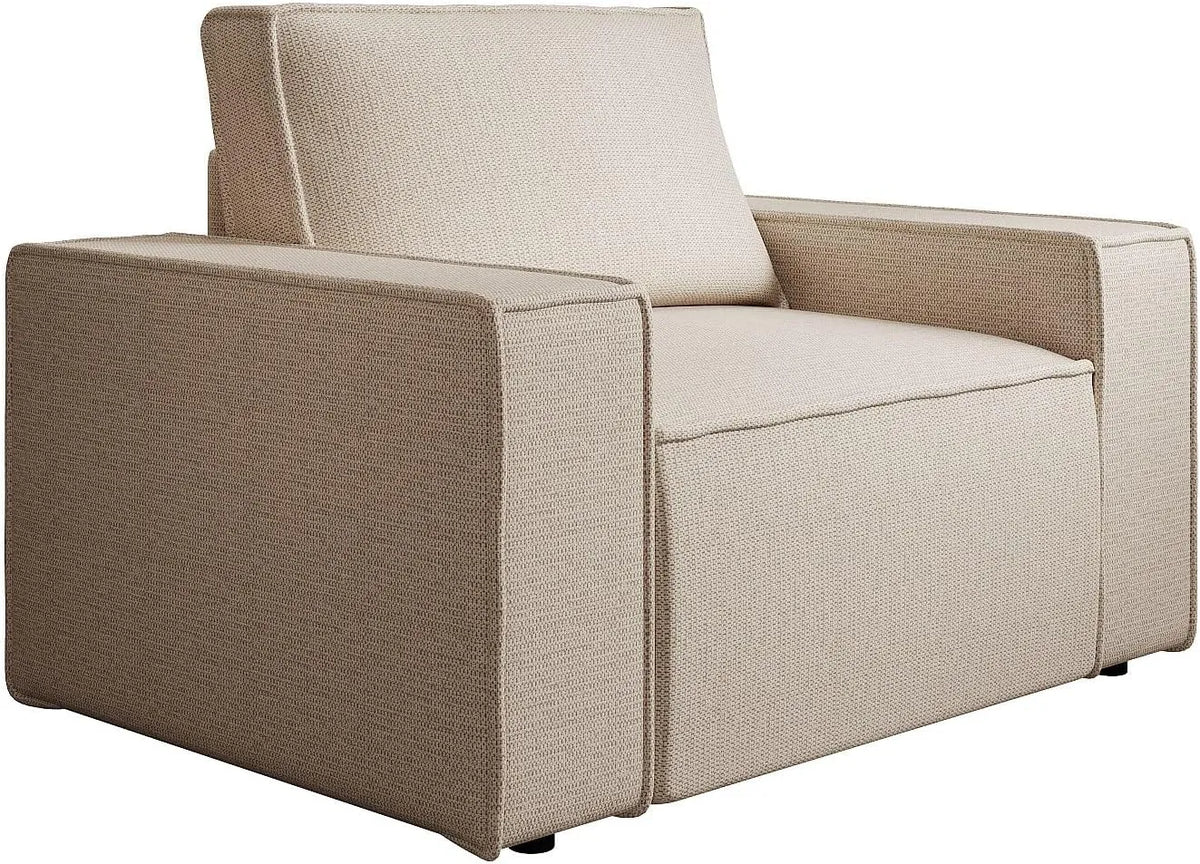 Vente-unique: beige, revêtement en tissu
