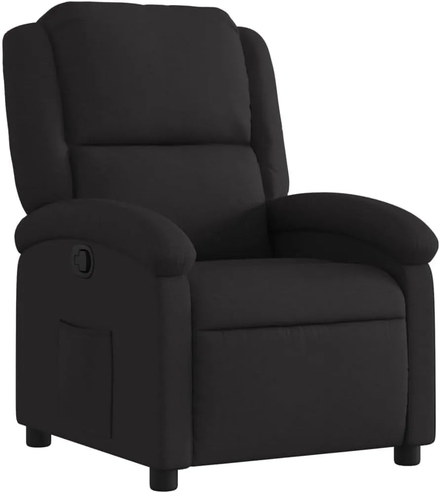 Chaise: revêtement en tissu, avec dossier, réglable, noir, inclinable