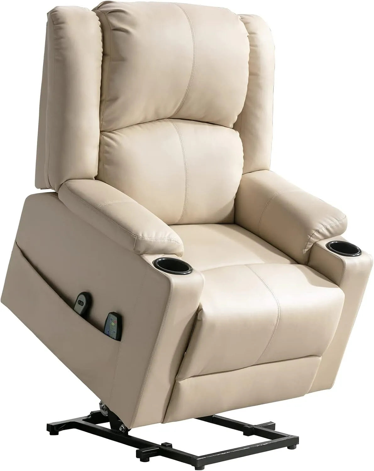 Fauteuil de massage et fauteuil relax: avec dossier, réglable, 2 Porte, blanc