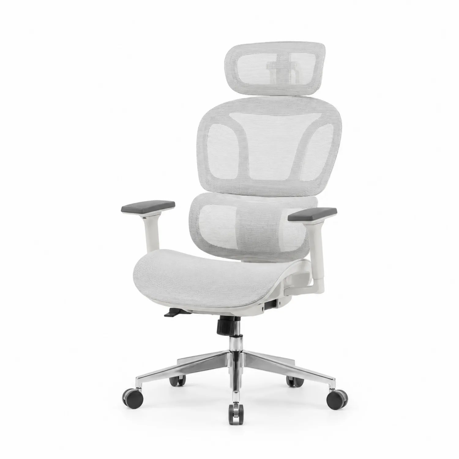 Chaise de bureau ergonomique en maille Gris avec Support Lombaire Réglable