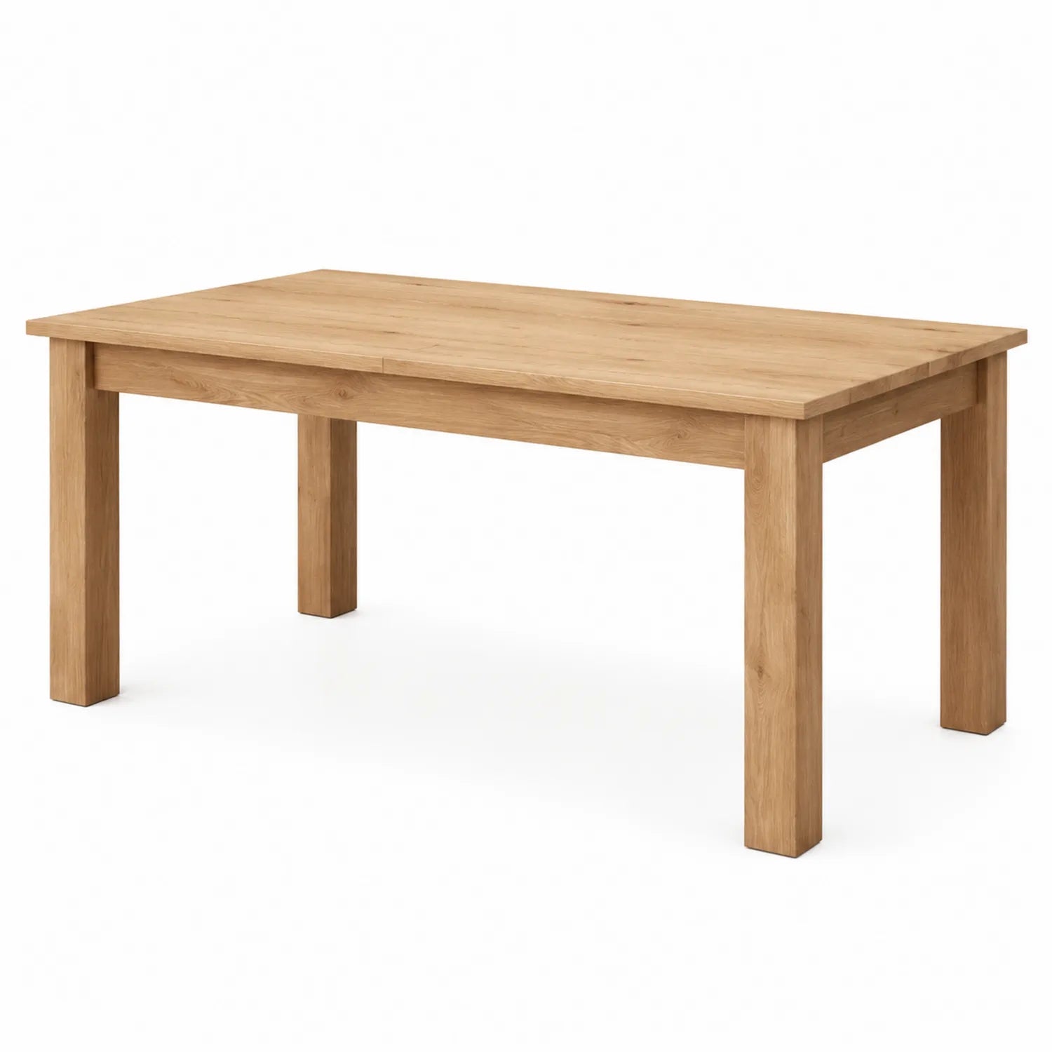 Table à manger rectangulaire en bois de chêne 180x90x75 cm