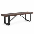 Banc en bois et métal marron 160 cm