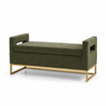 Banc en métal avec revêtement en polyester Vert 120x45x50cm